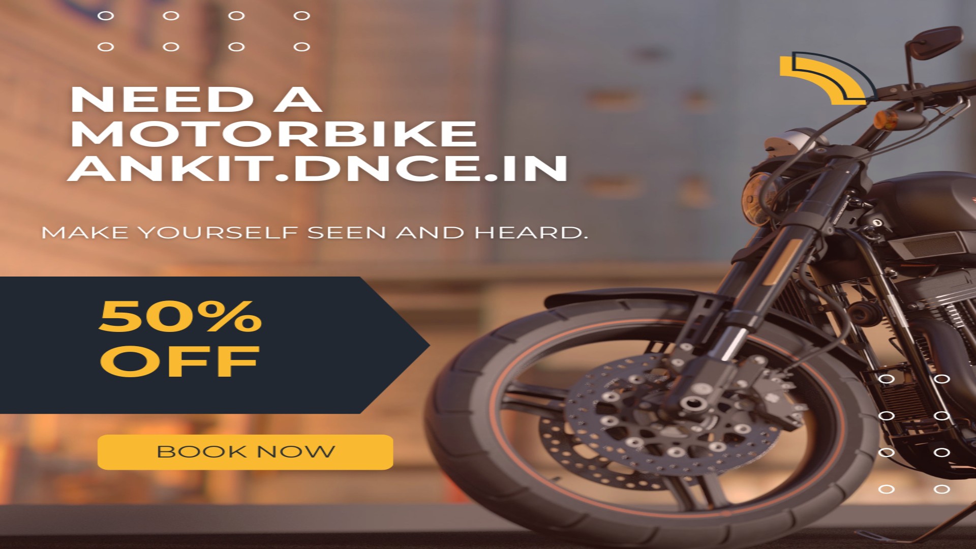 Dark Motorbike Rental Promo Instagram Post